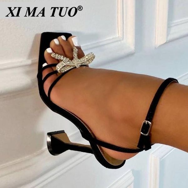 

dress shoes women gladiator sandals high heels summer party buckles pumps big size 42, Black