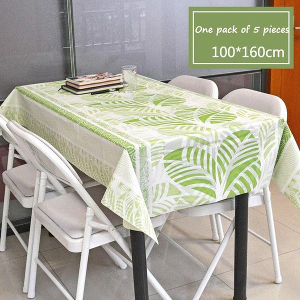

table cloth disposable tablecloth household waterproof oil-proof rectangular pcc material thick mat 5 pcs a lot