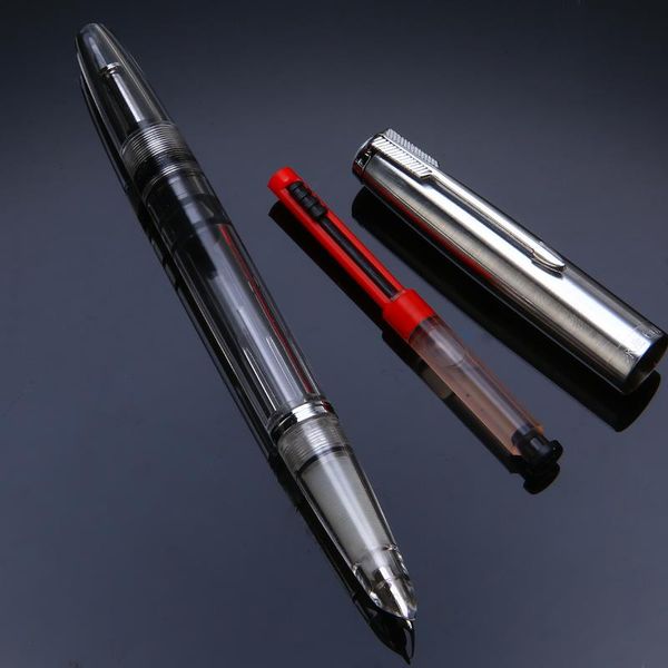 

fountain pens 1pc 601 pen vacuum pump transparent clear fine nib for writing