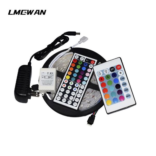 

strips led rgb light with smd2835 dc12v 5m flexible waterproof remote control set tv backlight decoration