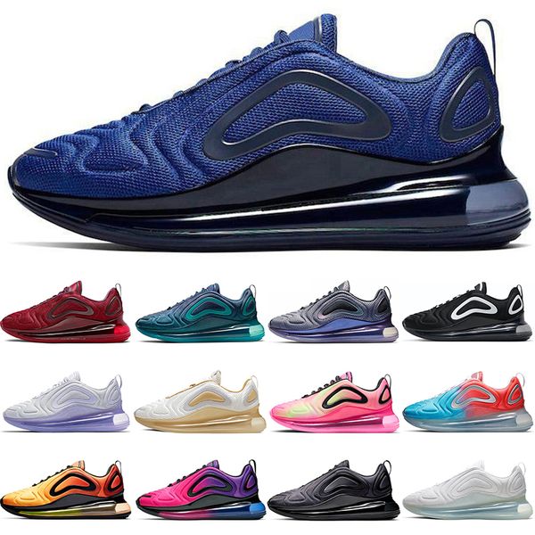 

wholesale mens womens 720 running shoes sports sneakers volt university red blue total eclipse sunset sunrise rainbow pale vanilla oxygen pu, White;red