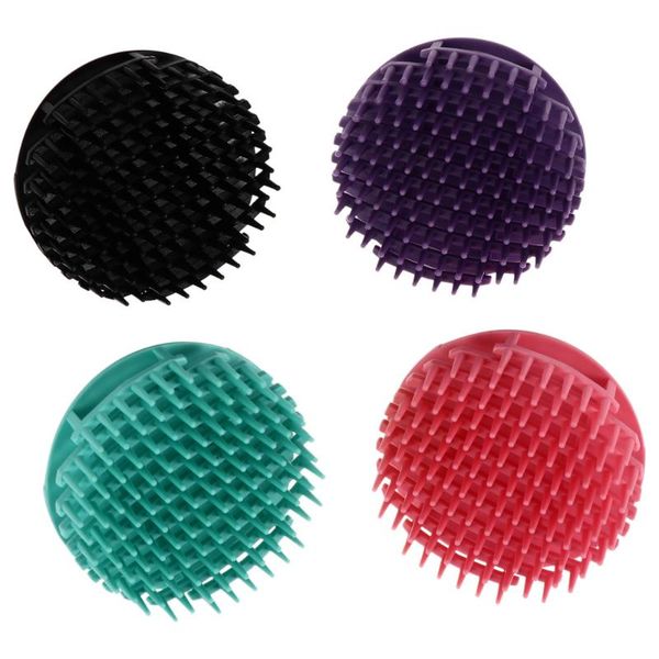 

hair brushes 4pcs practical shampoo head scrubbers, Silver
