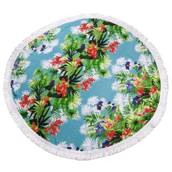 

yoga mats mandala round roundie beach throw blanket tassel oversized mat green