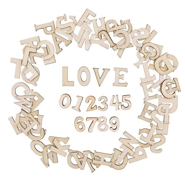 

novelty items 100pcs wood english alphabet decorative letters wooden numbers mini ornaments scrapbooking diy art crafts for decoration