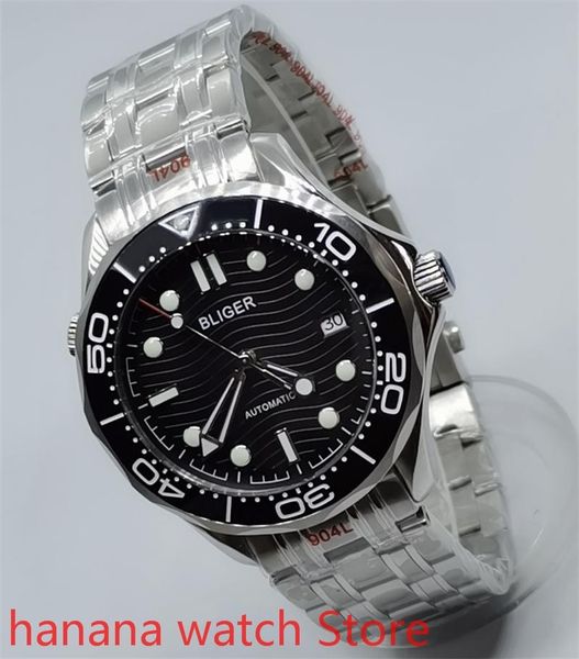 

2021 luxury blister design automatic men mechanical watches light-turning sapphire glass rotating beams moving steel strap, Slivery;brown