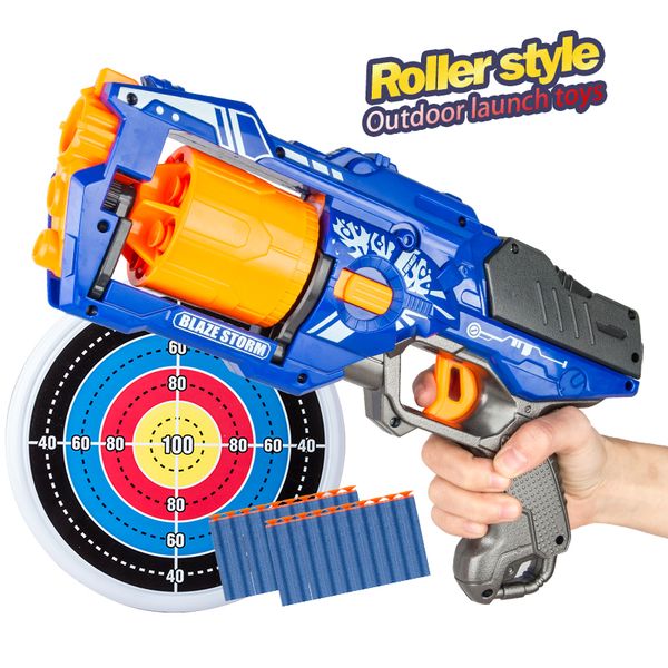 

2021 New Arrival Rotate Barrel Manual Soft Bullet Gun Suit for Nerf Bullets Toy Pistol Gun Dart Blaster Toys for Children