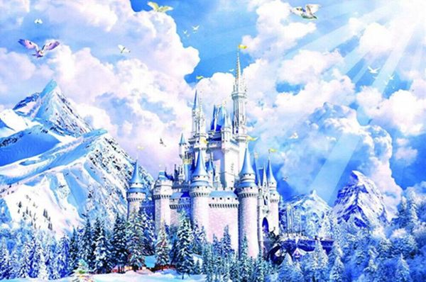 

tapestries jigsaw sky city fairytale castle wall hanging