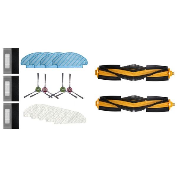 

vacuum cleaners 1set side brush filters mop cloth for ecovacs deebot ozmo t8 & 2pcs roller