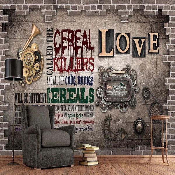 

wallpapers drop custom 3d wallpaper retro mechanical graffiti musical wall murals creative restaurant bar ktv 3 d
