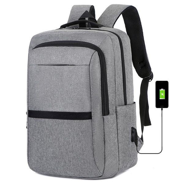 

backpack usb charge men large capacity 15.6 inch oxford lapback pack women bags