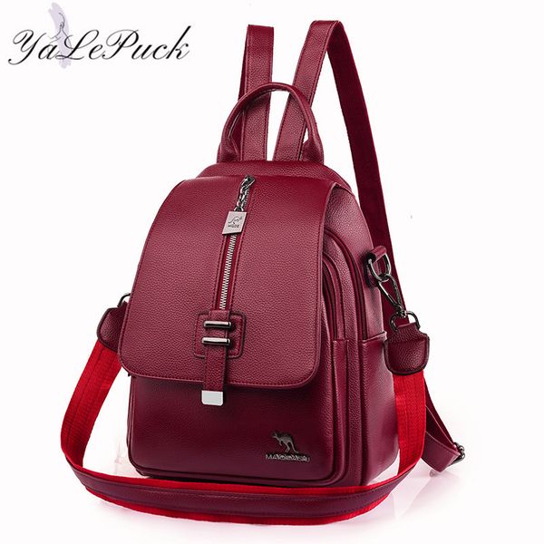 

women backpack designer leather women bag fashion school bags multifunction large capacity travel backpacks mochila k726