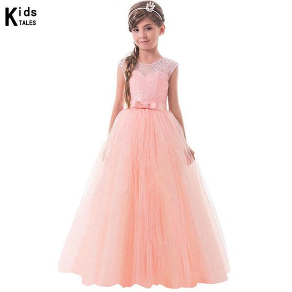 

girl's dresses summer girl lace dress long tulle teen party elegant children clothing kids for girls princess wedding rq-249, Red;yellow