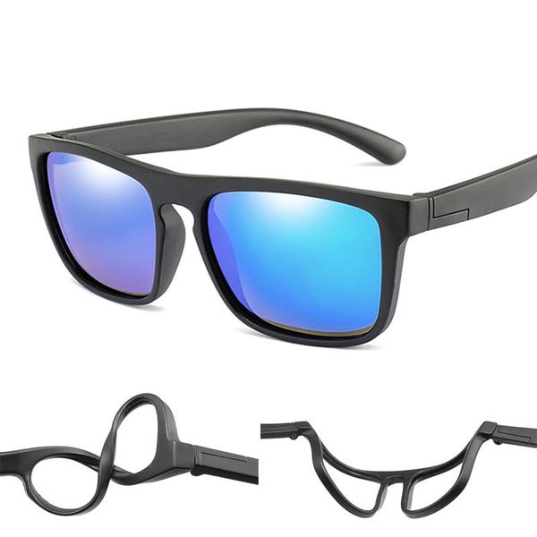 

outdoor eyewear 20212 silicone polarized children fishing sunglasses square men and women glasses uv400 security brand soft