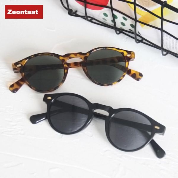 

sunglasses vintage leopard round men fashion cat eye mirror sun glasses female brand designer classic gradient, White;black