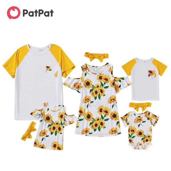 

arrival sunflower print short sleeve matching 210528, Blue