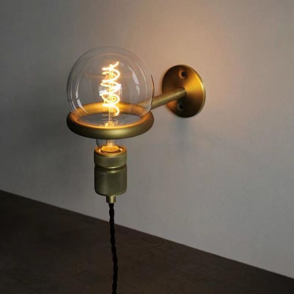 

wall lamps loop minimalist light with socket loft decor vintage industrial lamp beside stair eu plug 220v switch led