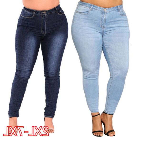 

women's jeans jeans high waist, plus size, skinny, blue, stretch, elastic, women, 4xl 5xl 6xl 7xl uia0