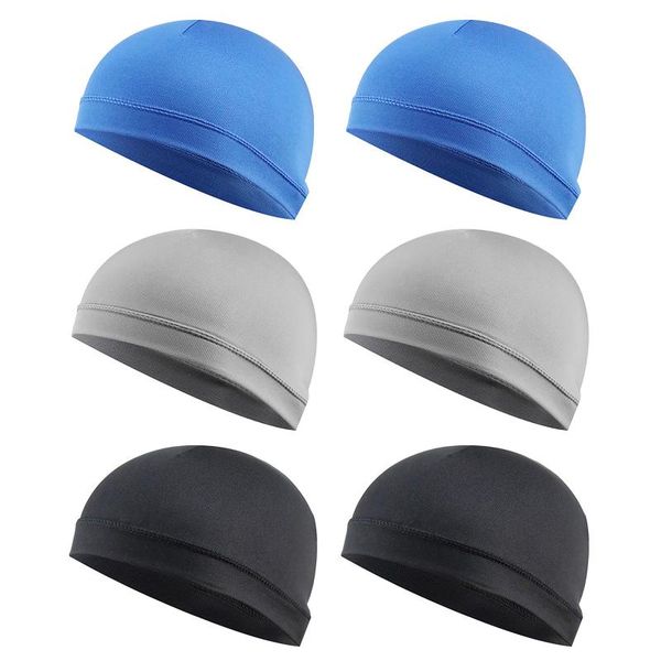 

swimming caps pieces helmet liner skull sweat wicking cap running hats cycling for men women waterproof