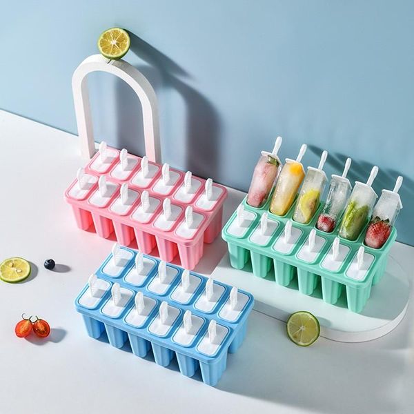 

cell silicone ice cream mould diy mold cube tray dessert with popsicle stick maker kitchen gadgets baking moulds