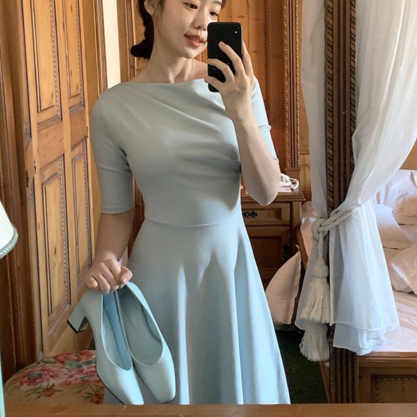

summer elagant dress women french designer solid office midi dress female casual slim fit high waist korean dress women for wo, White;black
