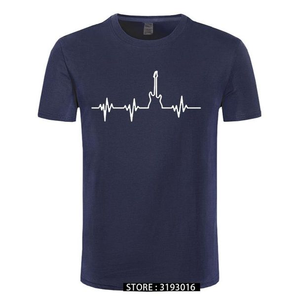 

men's t-shirts bass guitar heartbeat cool t shirt gothic hip hop cotton 100% 3d tees camisas hombre summer sweatshirt clothes, White;black