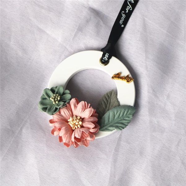 

interior decorations finru factroy direct perfume absorbed scent ceramic car hanging rear view mirror accessory