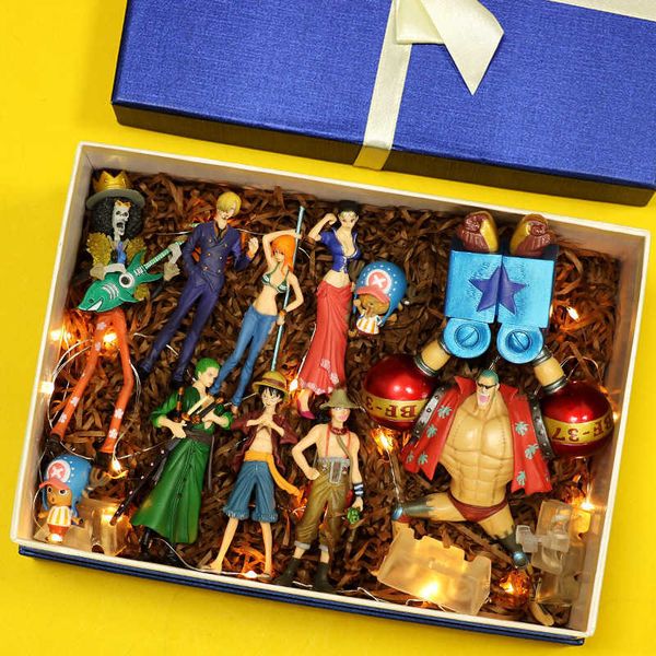 

pirate wang hand run luffy doll gift empress suo long complete set of 9 people peripheral ornaments two dimensional animation