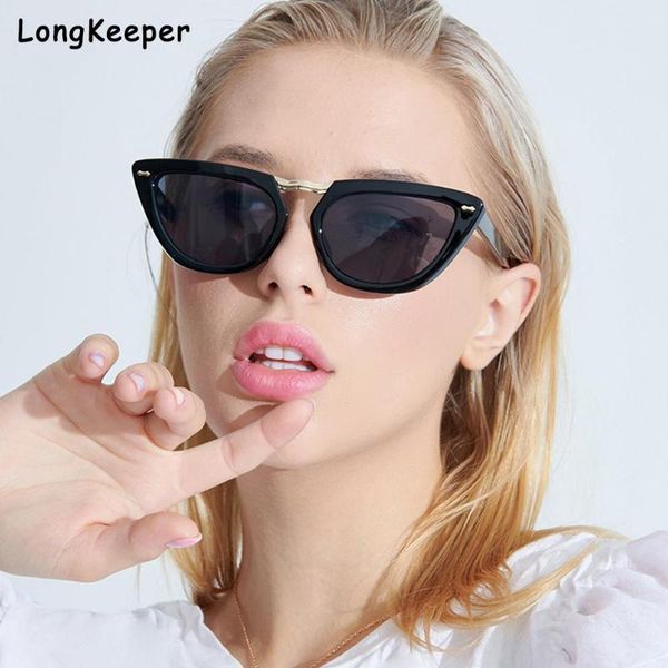 

sunglasses women vintage cat eye brand designer retro colorful points sun glasses female lady oval triangle eyeglasses goggles, White;black