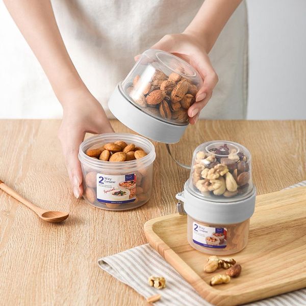 

fresh-keeping box double-layer sealed compartment transparent storage breakfast leak-proof cup type nw bottles & jars