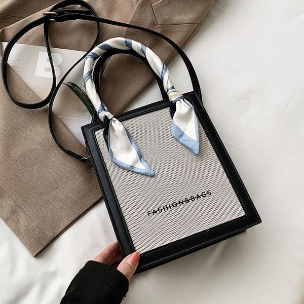 

evening bags swdf small ribbon handle pu leather tote crossbody for women 2021 winter trends lady designer handbag and purses shoulder