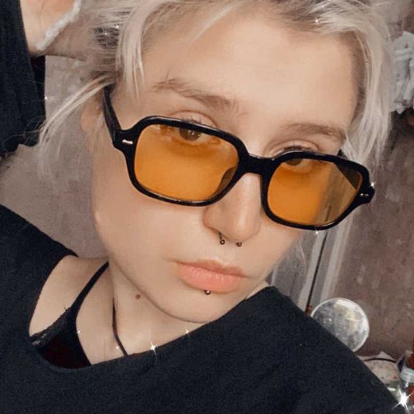 

sunglasses brown fashion summer 90s aesthetic retro driving women's cycling trending products 2021 square rectangle glasses, White;black