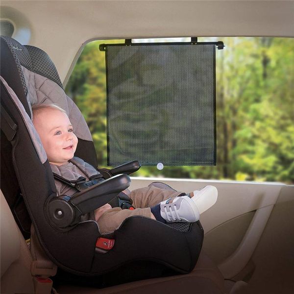 

pair car sun shade side window cover automatic roller retractable block sunshade 45x40cm black auto accessories