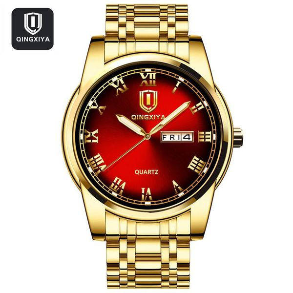 

wristwatches fashion watches men luxury calendar quartz wristwatch for man stainless steel band waterproof luminous male clock reloj hombre, Slivery;brown