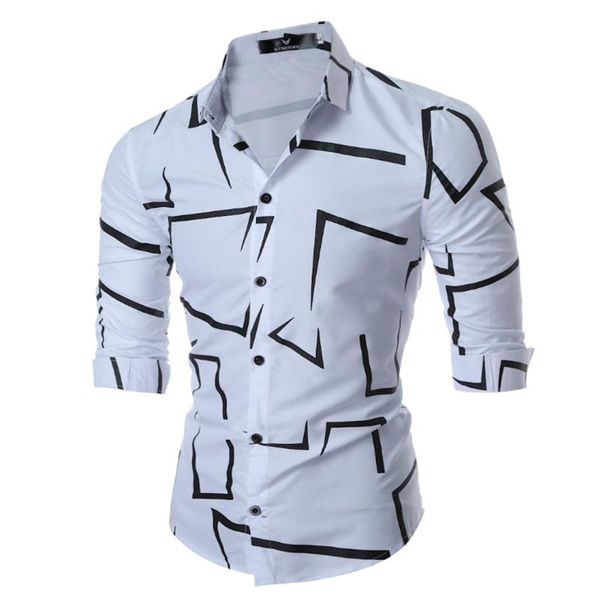 

men's casual shirts business long sleeve summer striated turn-down collar single breasted men shirt brand clothing white, White;black
