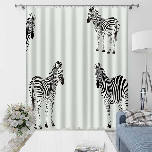 

curtain & drapes luxury blackout 3d window curtains for living room bedroom animal decoration