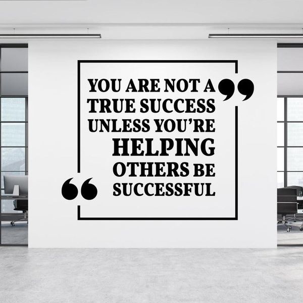 

wall stickers office interior decoration business success words motivational text room decals removable murals s432