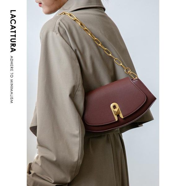 

evening bags 2021 fashion retro baguette handbag brand design chain shoulder crescent bag pu leather female messenger