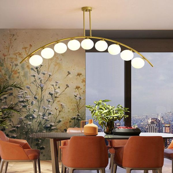 

pendant lamps restaurant led gold chandelier lighting for living dining room bedroom kitchen vintage cafe bar chandeliers creative luminaire