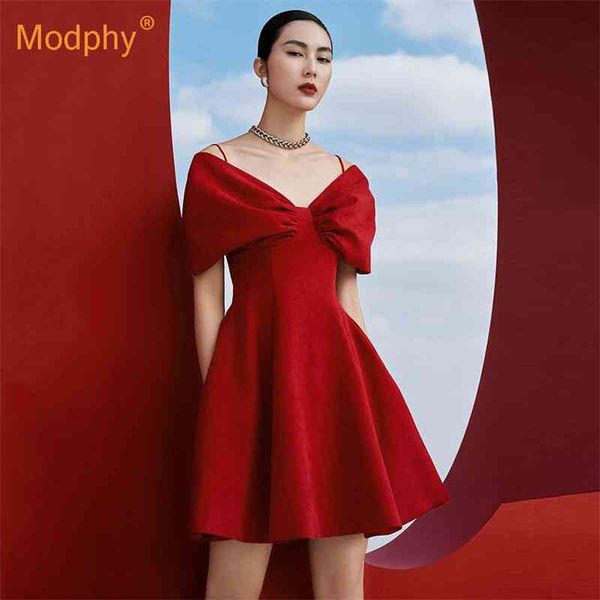 

elegant women dress strapless high waist a-line dresses red white female celebrity evening party runway vestidos 210527, Black;gray