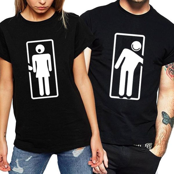 

women's t-shirt fashion shirts woman funny graphic print couples leisure couple man tshirt o neck lover camisetas mujer, White