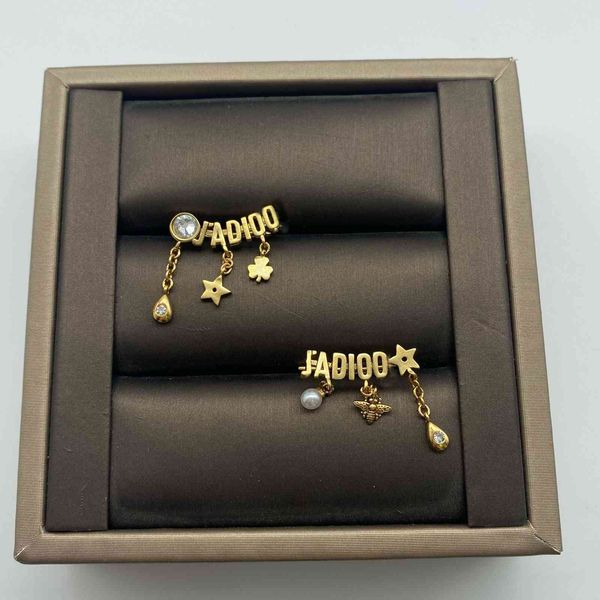 

design jewelry new bee star clover tassel earrings feminine style, Golden