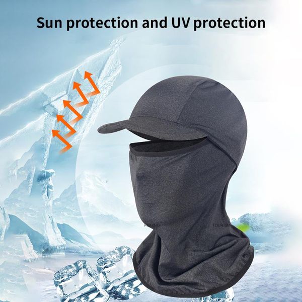

cycling caps & masks full face cover mask three 3 hole hat beanie scarf masksanti-uv bicycle motorcycle sunlight proof, Black