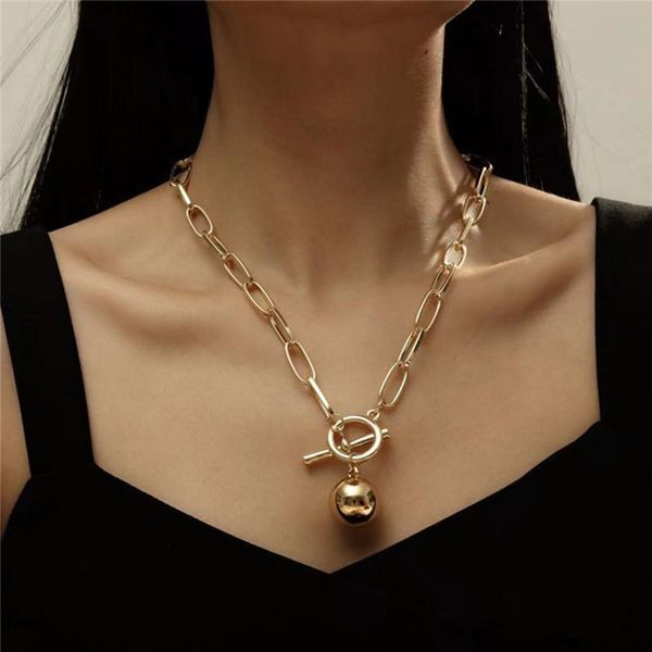 

chains punk clavicle cuban link chain vintage stainless steel necklace party jewelry gift cadenas de acero inoxidable para mujer, Silver