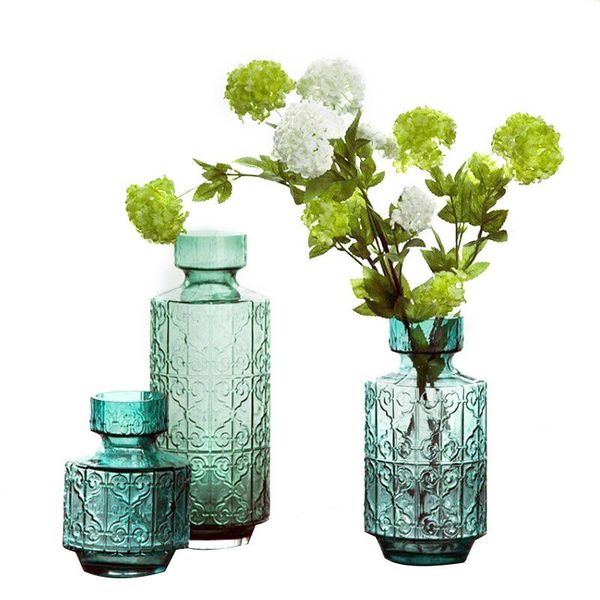 

vases american style vintage glass floor vase home decoration accessories modern tableflower pot household furnishing