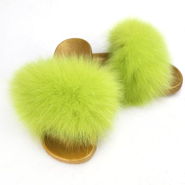 

women real slippers fur slides ladies furry sandals girls dg95, Black