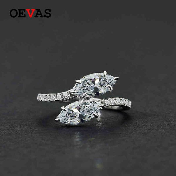 

oevas luxury 100% 925 sterling silver created moissanite gemstone birthstone wedding engagement ring fine jewelry gift wholesale, Slivery;golden