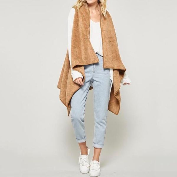 

women's vests fur vest coat faux warm women coats winter fashion jacket, Black;white