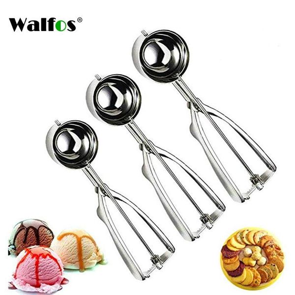 

baking moulds walfos 4cm 5cm 6cm kitchen ice cream mash potato scoop grade stainless steel spoon spring handle accessories