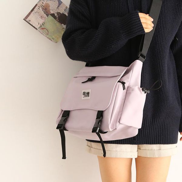 

evening bags solid color college student school bag shoulder small fresh women purses and handbags crossbody bookbag