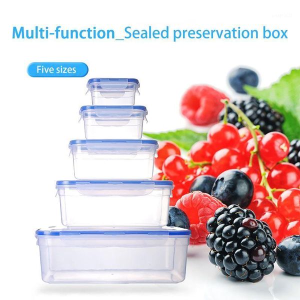 

storage bottles & jars 25#kitchen plastic box fresh-keeping refrigerator fruit vegetable drain crisper kitchen containers with lid